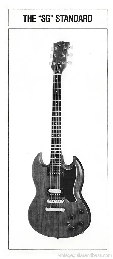 1981 Gibson Specials pre-owners manual insert - Gibson The SG Standard image
