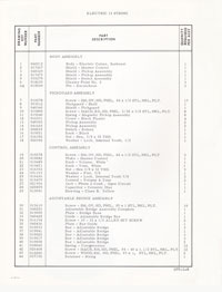Fender 12-String 1968 parts list page 2