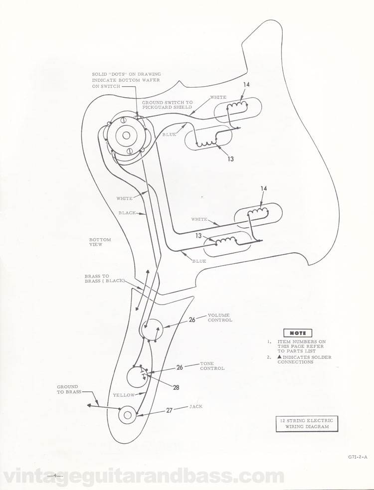 Replacement part list for the Fender 12-String electric guitar - 1968, page 5
