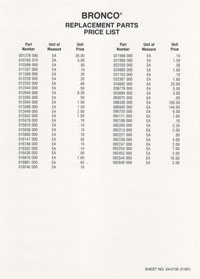 Fender Bronco 1976 parts list page 3