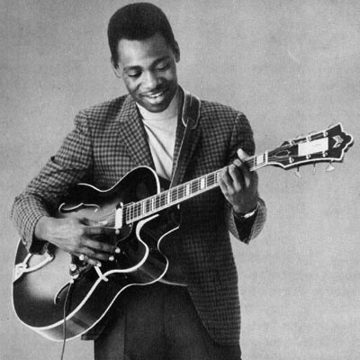George Benson with the Guild Artist Award, from the cover of the 1968 Guild catalog