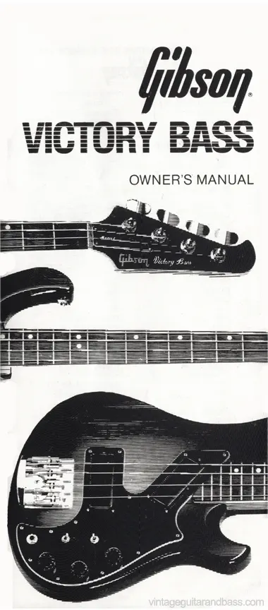 1981 Gibson Victory Bass Owners Manual, page 1