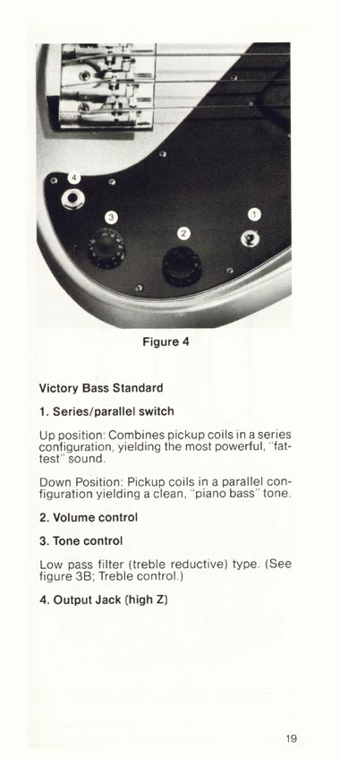 1981 Gibson Victory Bass owners manual page 19