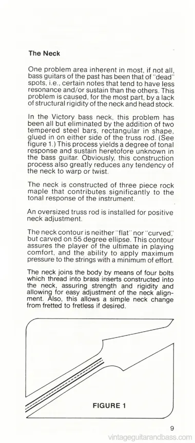 1981 Gibson Victory Bass Owners Manual, page 9