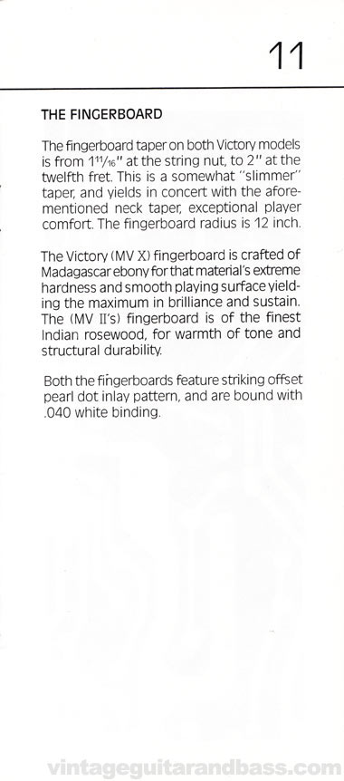 1981 Gibson Victory MV Owners Manual, page 11