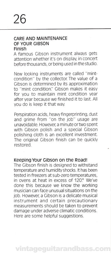 1981 Gibson Victory MV owners manual page 26