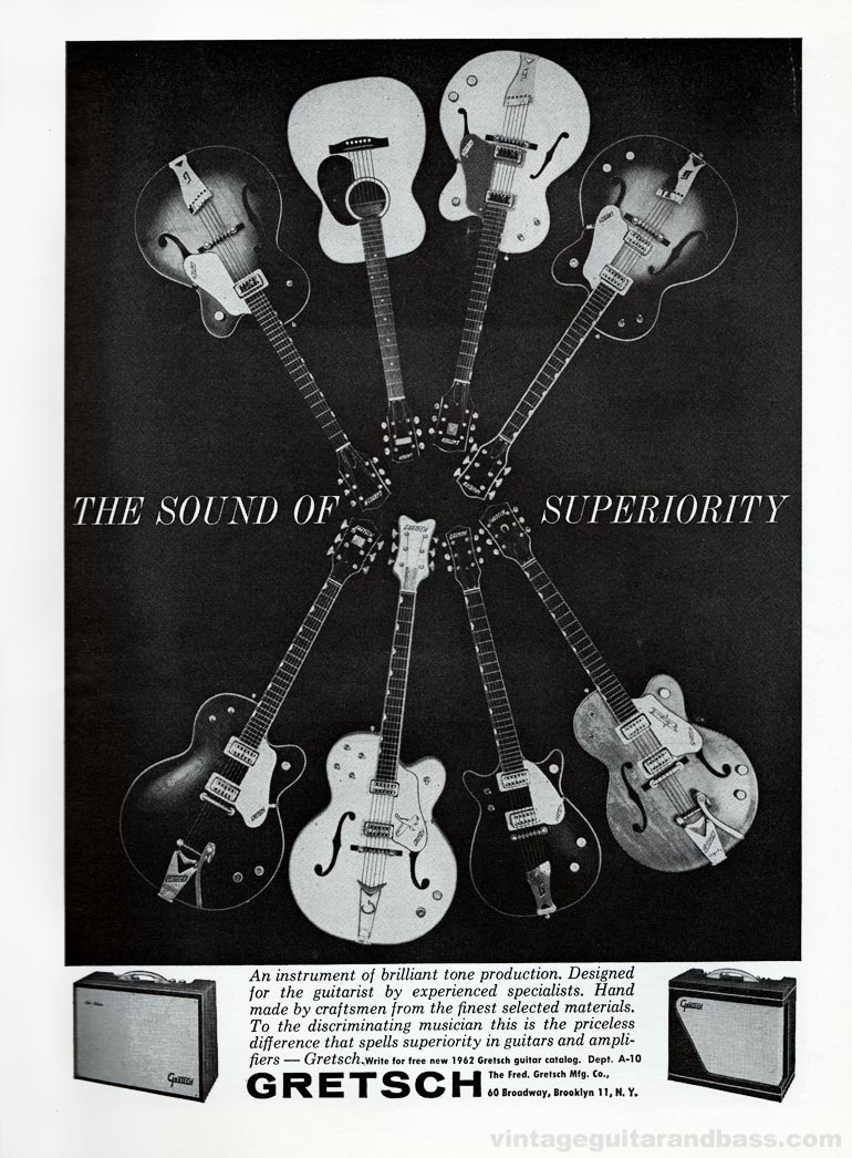 Gretsch advertisement (1962) The Sound of Superiority