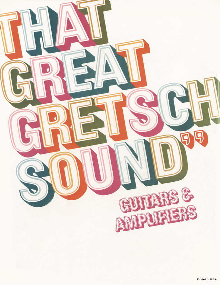 1968 Gretsch guitar catalog back cover