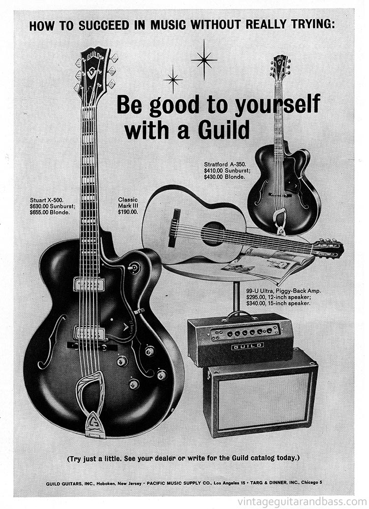 Guild advertisement (1962) Be good to yourself with a Guild