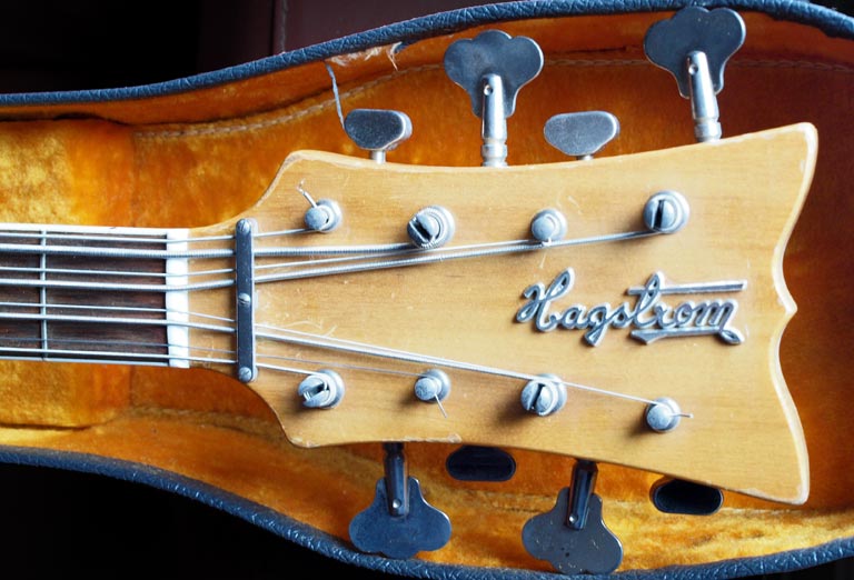Hagstrom H8 bass headstock detail