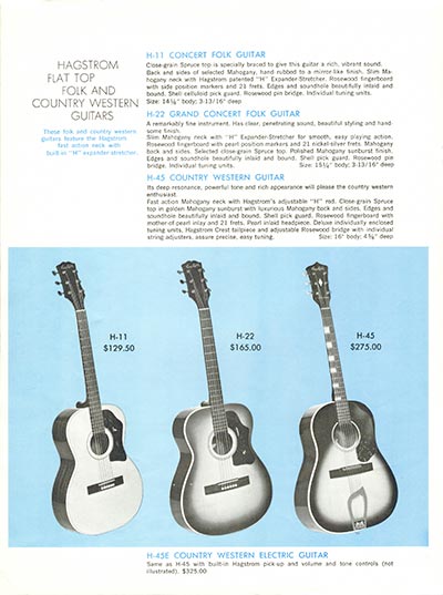 1968 Hagstrom guitar catalog page 6 - 