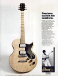 Carlos Santana endorsing the L6-S. From a 1974 music publication