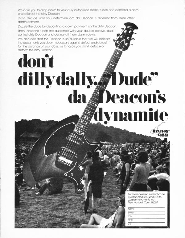 Ovation advertisement (1974) don