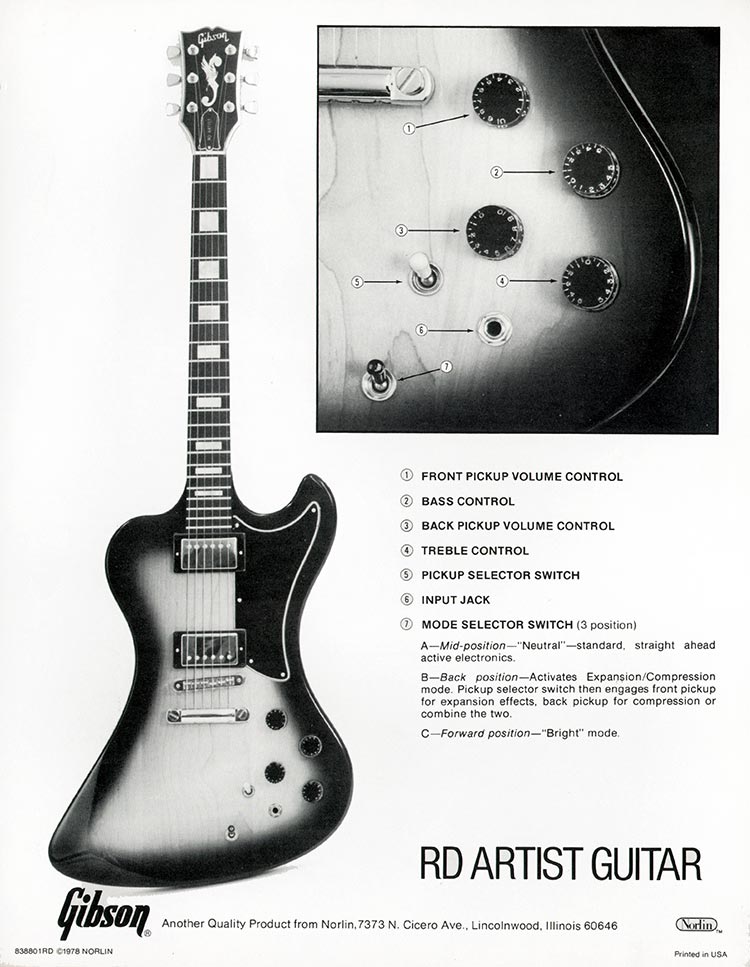 Gibson RD Artist description of controls