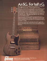 1979 Gibson advert for The SG