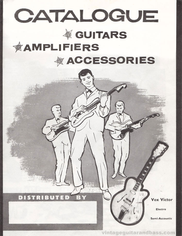 1962 Vox guitar catalog page 1 - Front cover / Vox Victor