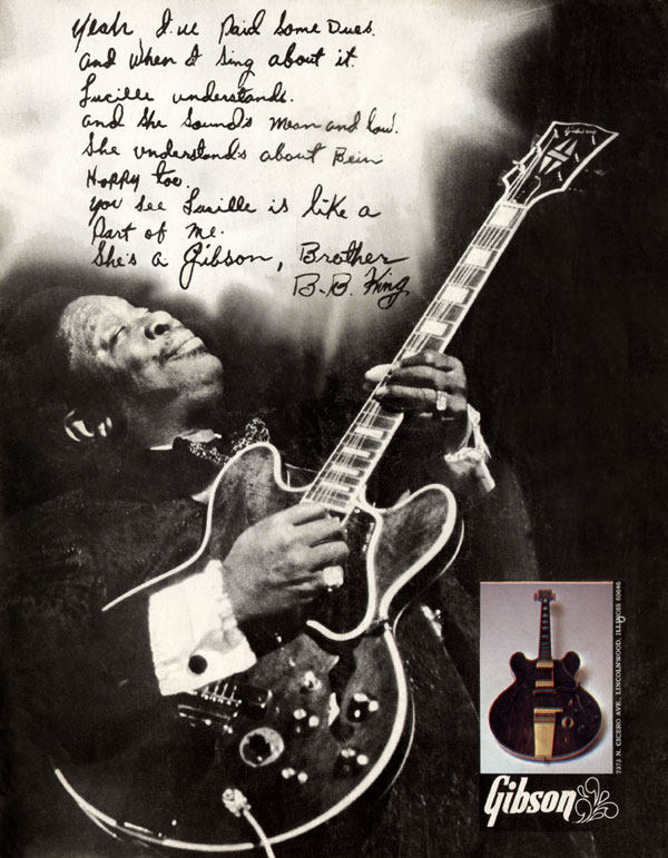Gibson advertisement (1973) Yeah I Paid Some Dues