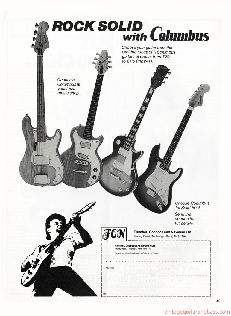 Fletcher, Coppock and Newman advertisement (1977) Rock Solid with Columbus