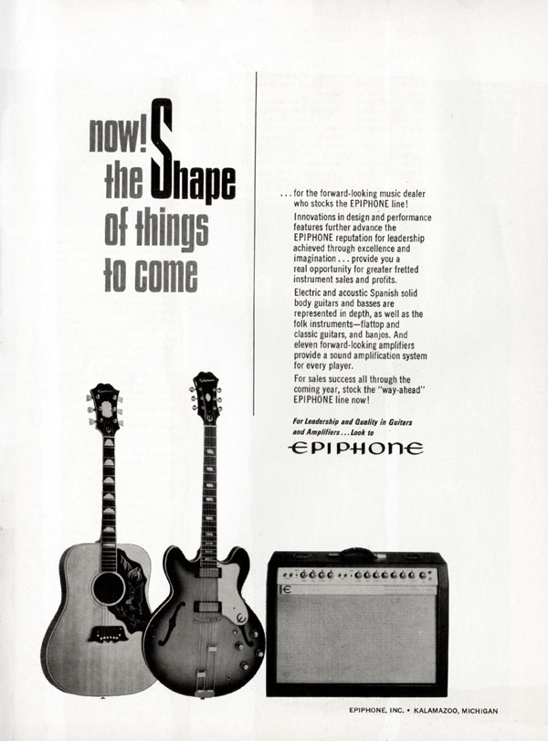 Epiphone advertisement (1967) Now! The Shape of Things To Come