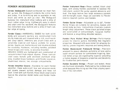 1968 Fender guitar and bass catalog page 45 - Fender Accessories