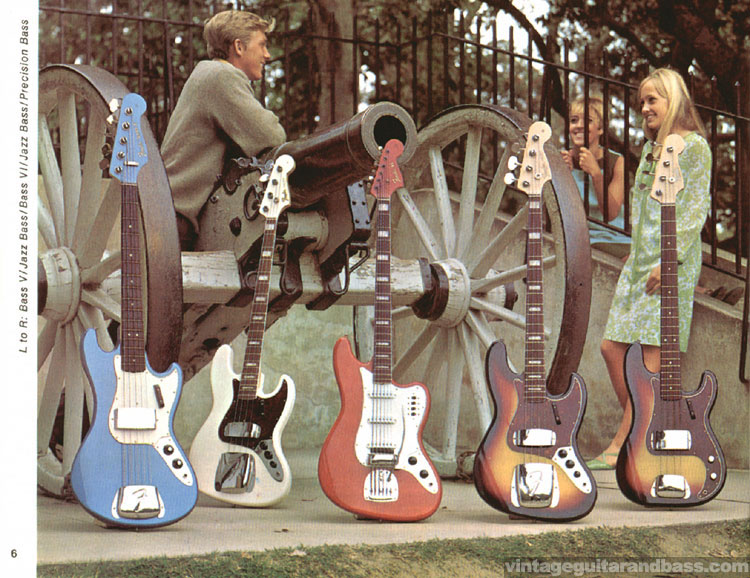 Fender Bass V, Bass VI, Jazz Bass and Precision Bass - 1968 Fender catalog - page 8