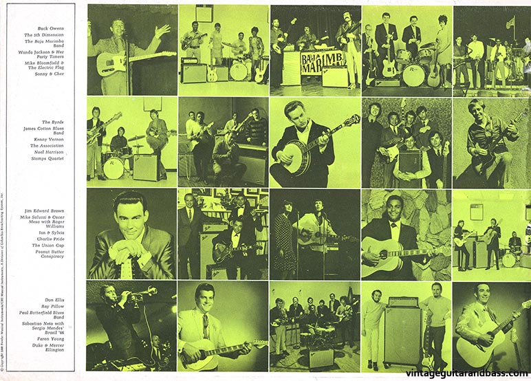 1969 Fender Musicmaster - 1969 Fender catalog, inside cover