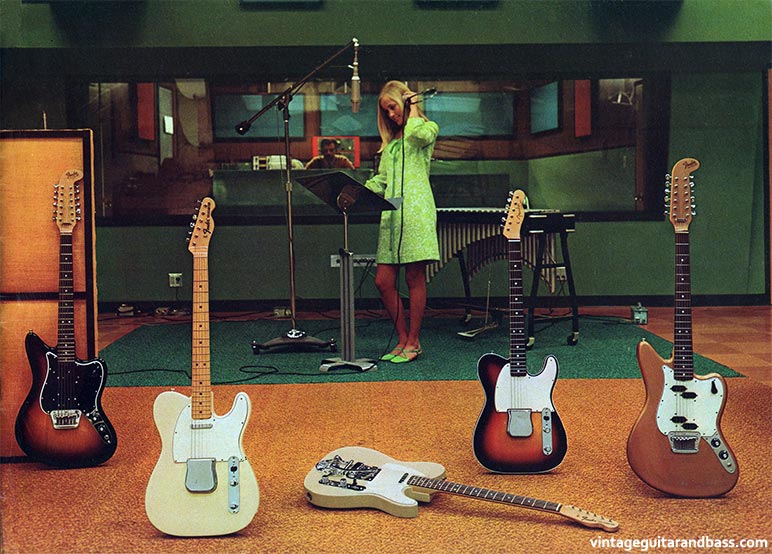 1969 Fender catalog, page 5: Fender Telecaster, Fender Esquire, Fender 12-String