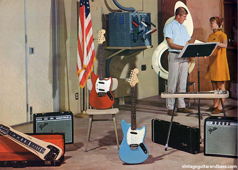 1969 Fender catalog, page 8 - Fender Duo-Sonic, Musicmaster, Champ Set and Studio Deluxe Set
