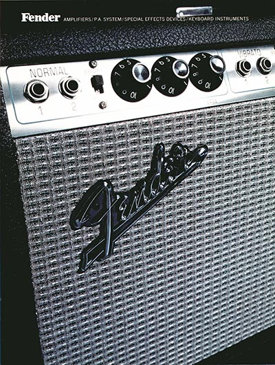 1970 Fender guitar, bass and amp catalog page 43 - Fender Amplifiers
