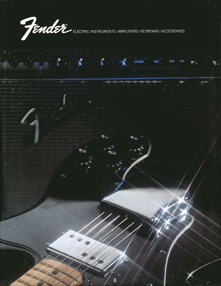 1972 Fender guitar and bass catalog front cover