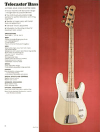 1970 Fender guitar, bass and amp catalog page 20