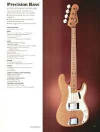 1970 Fender guitar, bass and amp catalog page 21