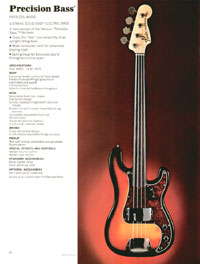 1970 Fender guitar, bass and amp catalog page 22