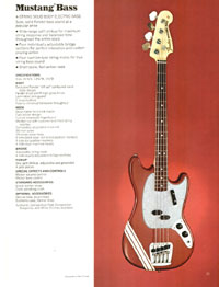 1970 Fender guitar, bass and amp catalog page 23