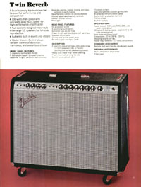 1970 Fender guitar, bass and amp catalog page 43