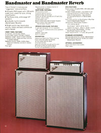 1970 Fender guitar, bass and amp catalog page 44