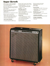 1970 Fender guitar, bass and amp catalog page 45