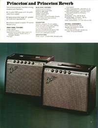 1970 Fender guitar, bass and amp catalog page 49