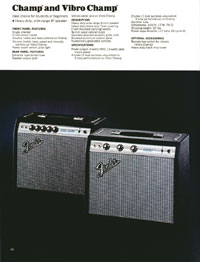 1970 Fender guitar, bass and amp catalog page 50