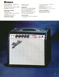 1970 Fender guitar, bass and amp catalog page 51