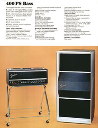 1970 Fender guitar, bass and amp catalog page 52