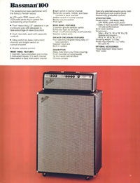 1970 Fender guitar, bass and amp catalog page 53