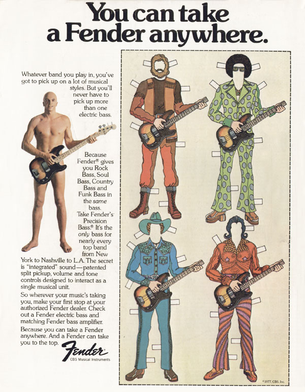 Fender advertisement (1977) You Can Take A Fender Anywhere