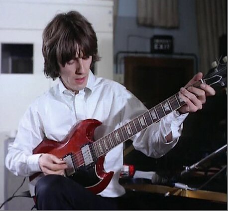 Beatle George Harrison with his 1964 Gibson SG Standard