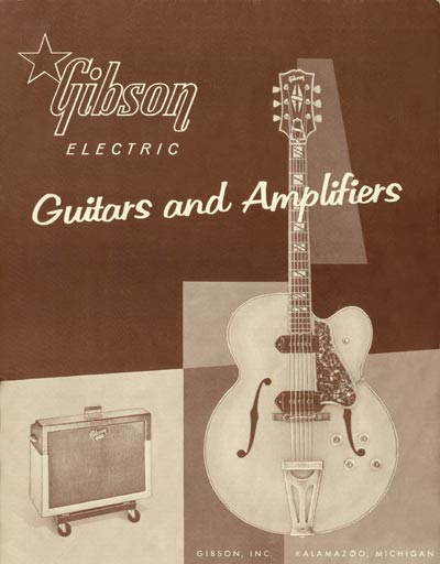1958 Gibson electric guitars and amplifiers catalog front cover