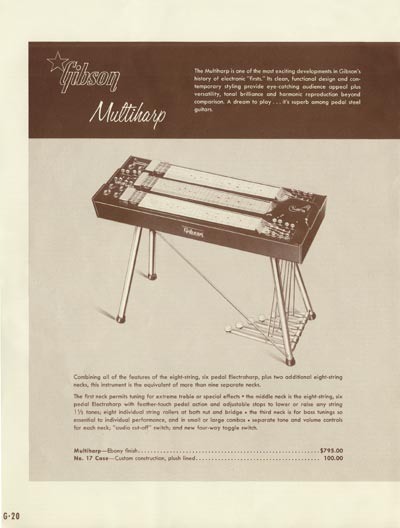 1958 Gibson electric guitars and amplifiers catalog page 20