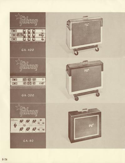 1958 Gibson electric guitars and amplifiers catalog page 26