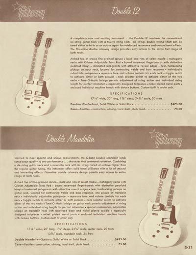 1958 Gibson electric guitars and amplifiers catalog page 35