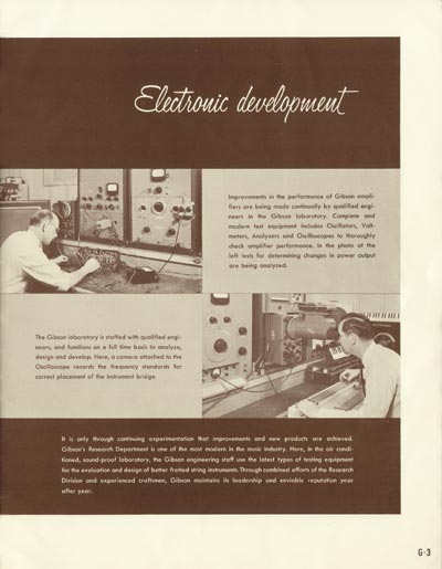 1958 Gibson electric guitars and amplifiers catalog page 3