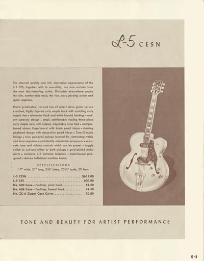 1958 Gibson electric guitars and amplifiers catalog page 5